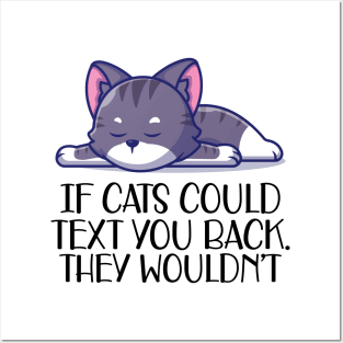 Cat - If cat could text you. They  wouldn't Posters and Art